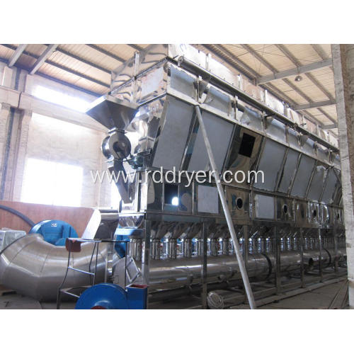 Vibrating fluidized bed drying mechanism